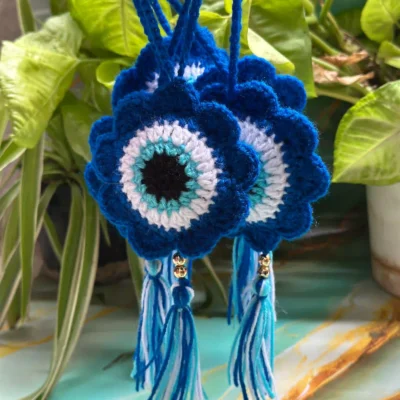 Crochet Hanging Car Nazarbattu