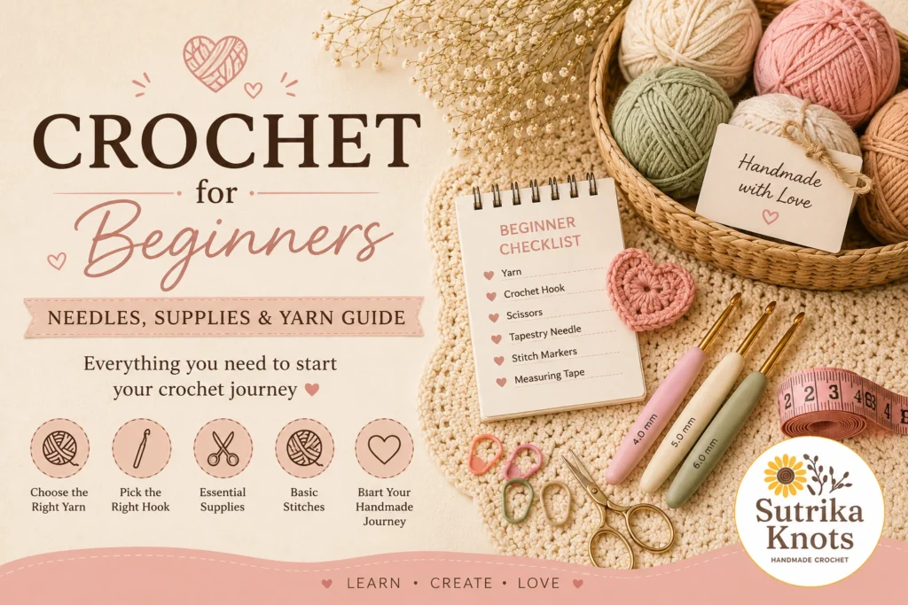 Crochet for Beginners Needles, Supplies & Yarn Guide