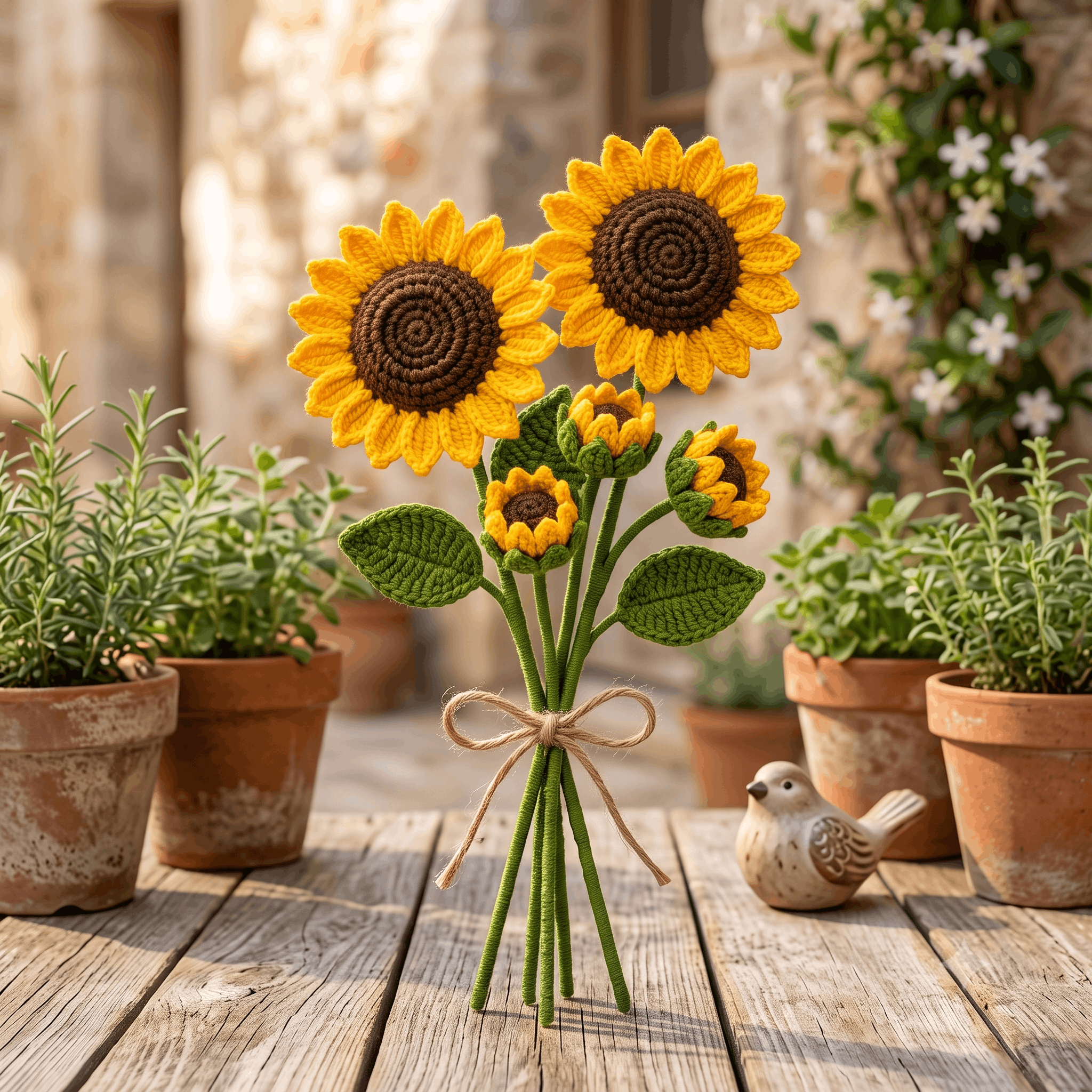 Forever Handcrafted Sunflowers